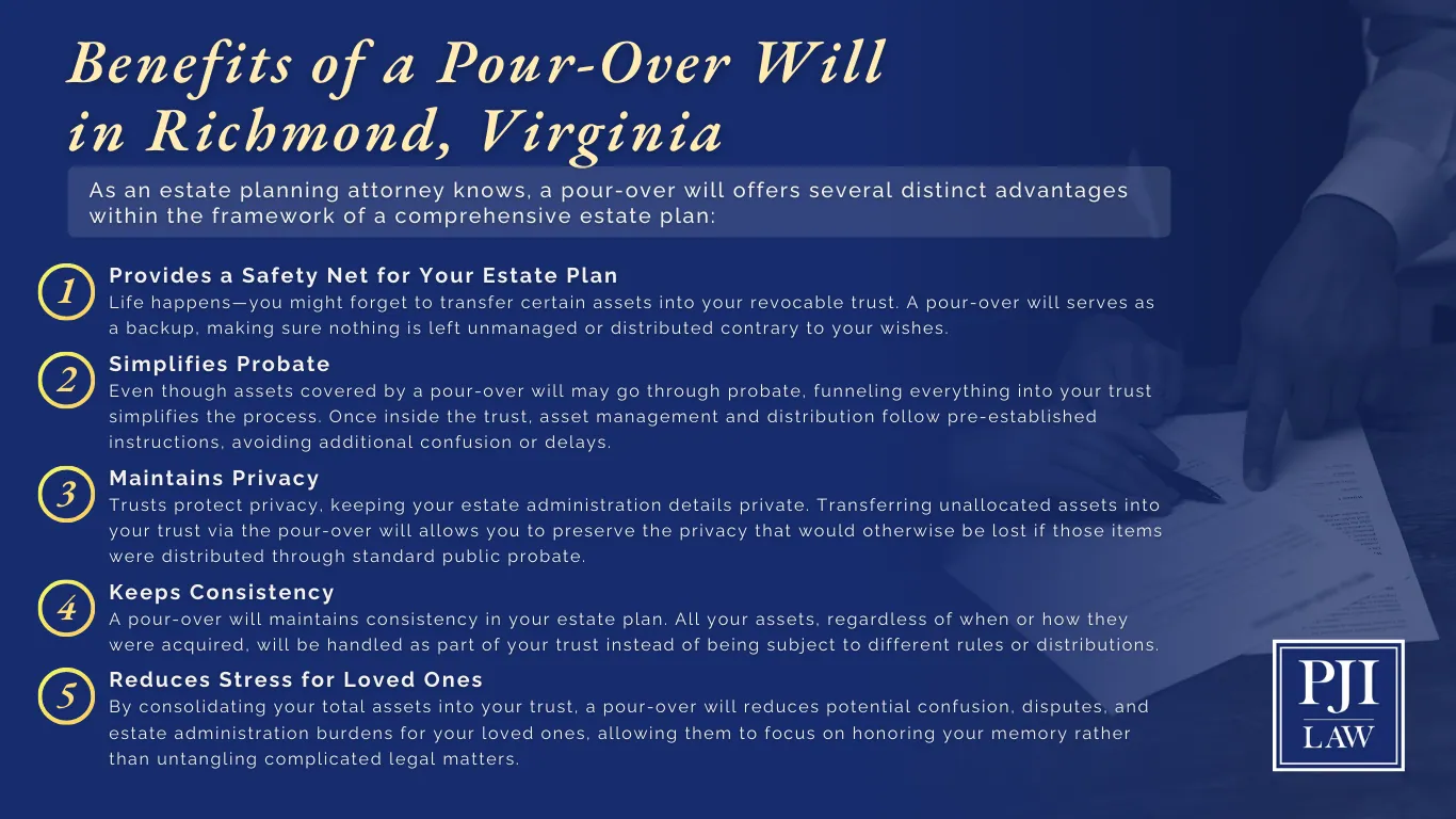 Benefits of a Pour-Over Will in Richmond Virginia
