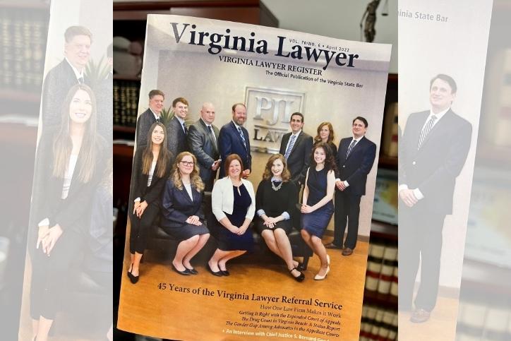 PJI Law Featured on Cover of Virginia Lawyer Magazine
